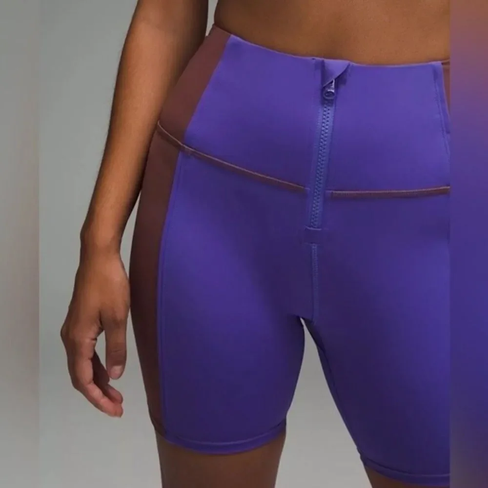 LULULEMON | Hike to Swim 6” Bike Shorts Purple & Brown Women’s Size S/M
